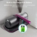 Rechargeable Handheld Vacuum Mite Remover With Purple Light 1500mAh