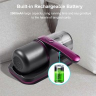 Rechargeable Handheld Vacuum Mite Remover  With Purple Light 1500mAh