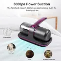 Rechargeable Handheld Vacuum Mite Remover With Purple Light 1500mAh