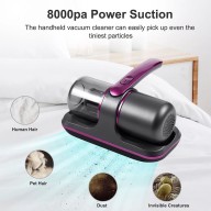Rechargeable Handheld Vacuum Mite Remover  With Purple Light 1500mAh