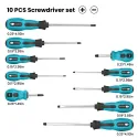 10Pcs Magnetic Screwdriver Set, Repair Tools 
