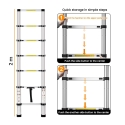 2m Multi-uses Extendable Aluminum Straight Ladder 5.2kg 7 Steps 2m Multi-uses Extendable Aluminum Straight Ladder 5.2kg 7 Steps