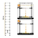 3.8m Multi-uses Extendable Aluminum Straight Ladder 11kg 13 Steps
