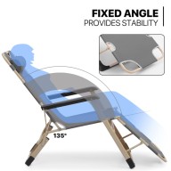 Portable Outdoor Chair With 45° Backrest 