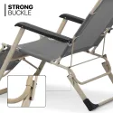 Portable Outdoor Chair With 45° Backrest & Mattress 