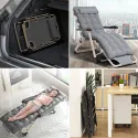 Portable Outdoor Chair With 45° Backrest & Mattress 