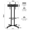 Multifunction Swivel Table Top TV Movable Meeting Room Stand 32"-70" inch