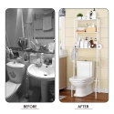 3 Tiers Top Bathroom Storage Rack 9109, 134(H)*50.5(W)*30(L) cm 3 Tiers Top Bathroom Storage Rack 9109, 134(H)*50.5(W)*30(L) cm