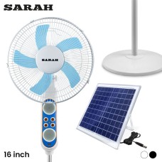 SARAH 16” Rechargeable Solar Fan Lithium Battery 6000mAh 7.4V V218-7