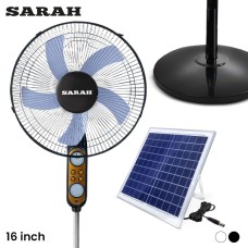 SARAH 16” Rechargeable Solar Fan Lithium Battery 4000mAh 7.4V V218-5