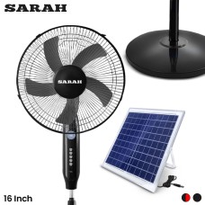 SARAH 16” Rechargeable Solar Fan Lithium Battery 4000mAh 7.4V 188-5