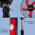 SARAH 16” Rechargeable Solar Fan Lithium Battery 4000mAh 7.4V 188-5