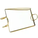 MDA Homes Gold Serving Tray With Mirror Base, 2pcs 36,42cm 0013