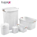 Tuffex Woow Series 5 Pcs Bathroom Set, White