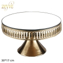 Zeyve Multipurpose Gold Serving Tray With Mirror Base 30*17cm Zeyve Multipurpose Gold Serving Tray With Mirror Base 30*17cm