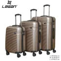 Legan ABS Travel Bag Set of 3pcs, Ribbed Gold