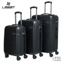 Legan ABS Travel Bag Set of 3pcs, Ribbed Black