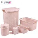 Tuffex Woow Series 5 Pcs Bathroom Set, Pink