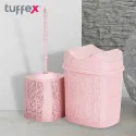 Tuffex Woow Series 5 Pcs Bathroom Set, Pink