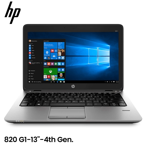  Laptop HP ELITE BOOK 820 G1 13" Core i5-4300U CPU 4GB RAM 128GB SSD 