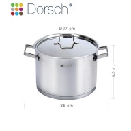DORSCH STAINLESS STEEL STOCK POT  26CM 8.4L
