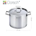 DORSCH STAINLESS STEEL STOCK POT 28CM 11.3L