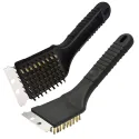 Grill Brush and Scraper with Handle 2pcs