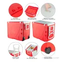 Foldable Cooler Box Set With 2 Tables and 2 Stools