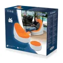 BESTWAY Inflate-A-Chair Orange and White Comfort Cruiser