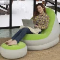 BESTWAY Inflate-A-Chair Orange and White Comfort Cruiser