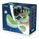 BESTWAY Inflate-A-Chair Orange and White Comfort Cruiser