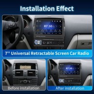 7 Inch Wince Car MP5 Player Retractable Flip Stereo Radio Bluetooth GPS USB AUX 