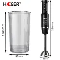 HAEGER Chrome Black Electric Hand Blender HG287