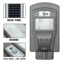 20W SOLAR STREET LIGHT WITH MOTION SENSOR