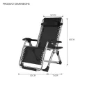 Outdoor Fold-Able Rocking Chair Recliner With Headrest