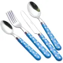 24 Pieces stainless steel cutlery dinner knife fork spoon teaspoon