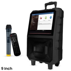 Wireless Bluetooth Karaoke Trolley Rechargeable Speaker 10” With Video Player & HD Digital Screen, HIYVNDAI C3