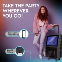 Wireless Bluetooth Karaoke Trolley Rechargeable Speaker 10” With Video Player & HD Digital Screen, HIYVNDAI C3