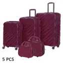 5PCS DESIGNED TROLLEY TRAVEL BAG 