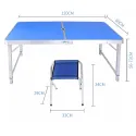 PORTABLE FOLDING TABLE 120*60*73 CM WITH 4 CHAIRS