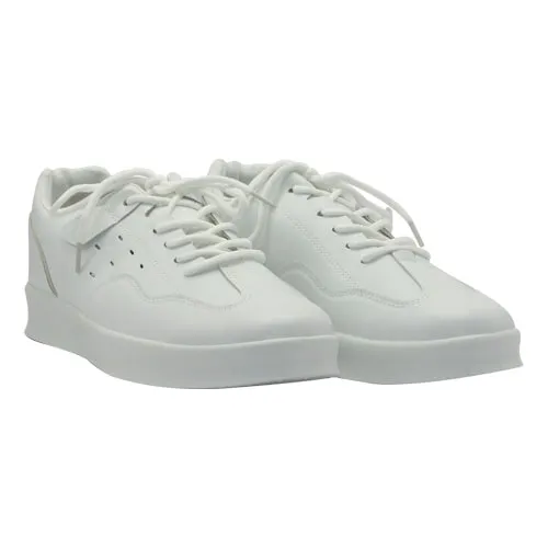 TRIMMED WHITE LEATHER SNEAKERS 4852