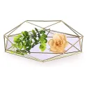 PRIZMA GOLD PLATE WITH MIRROR BASE, S M L