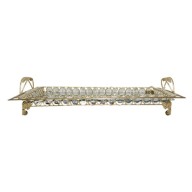 RECTANGLE CRYSTAL TRAY WITH MIRROR BASE