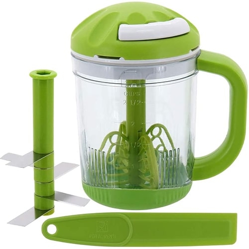 MULTIPROCESSOR CHOPPER MANUAL WITH 5 BLADES AND SNOW WHIPPING. 125 ml