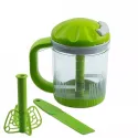 MULTIPROCESSOR CHOPPER MANUAL WITH 5 BLADES AND SNOW WHIPPING. 125 ml