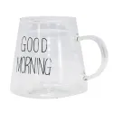 SHAPED GOOD MORNING GLASS CUP, IPC 