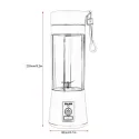 PORTABLE AND RECHARGEABLE BATTERY JUICE BLENDER 380 ML 