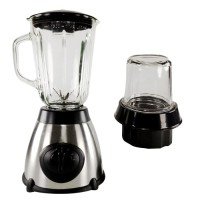 ELECTRIC BLENDER STAINLESS STEEL 2 IN 1 WITH GLASS BOWL, BRAUNL BR-Y66  1800 W