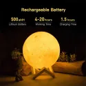 MOON LAMP, MULTICOLOR 3D LED NIGHT LIGHT WITH STAND