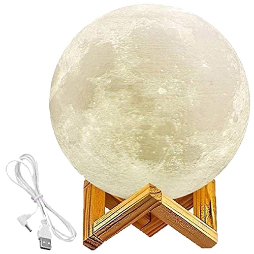 MOON LAMP, MULTICOLOR 3D LED NIGHT LIGHT WITH STAND